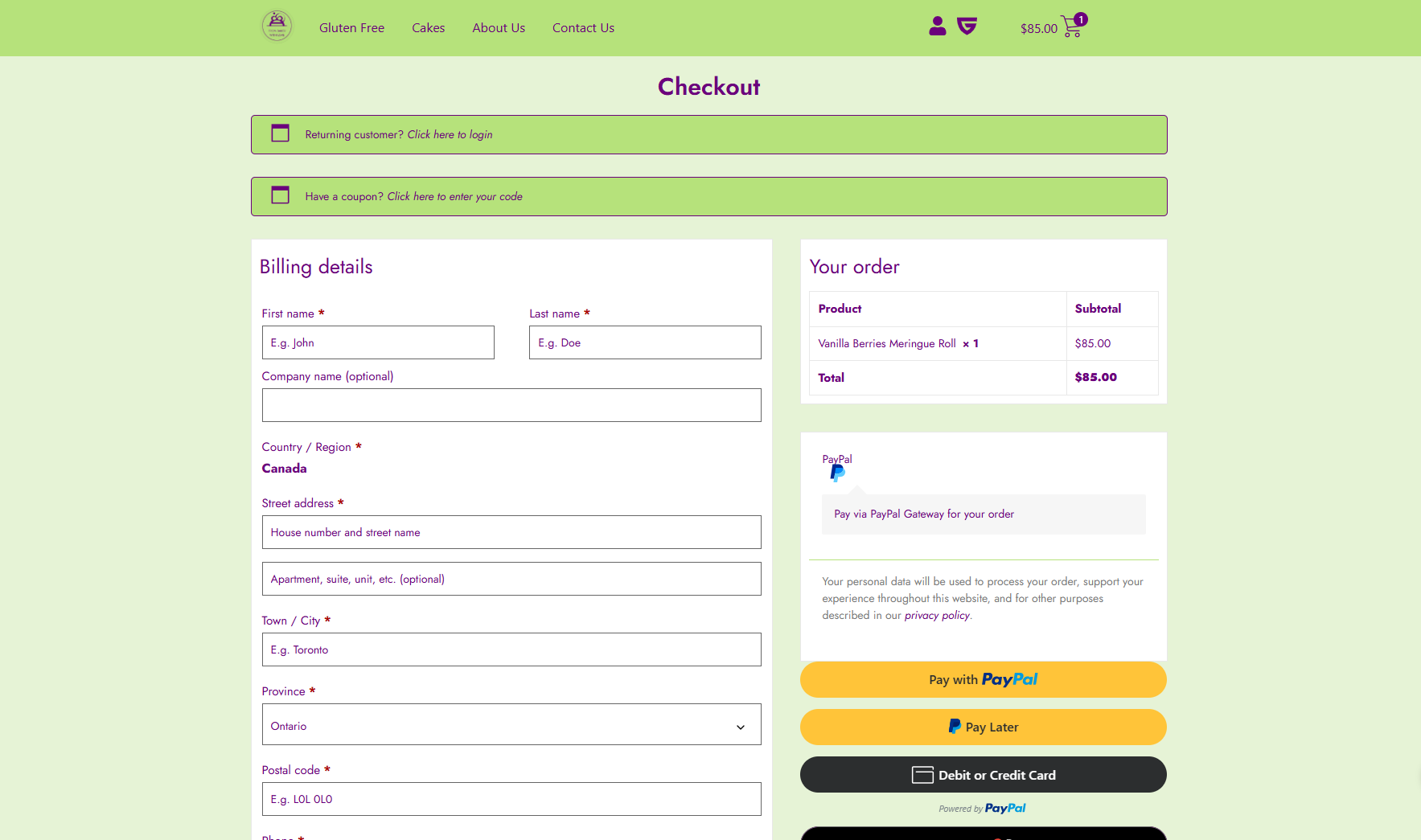 From Baker With Love